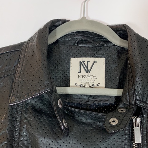 Nevada Faux Leather Style Vest Jacket - Picture 2 of 9